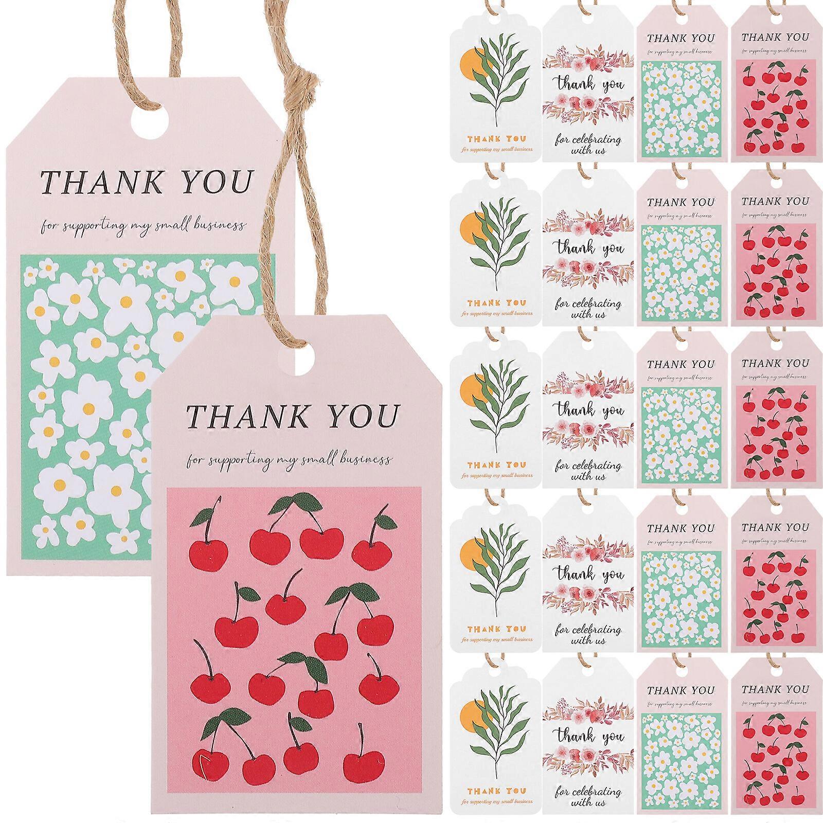 1 Set of Paper Gift Tags Thank You Labels Creative Paper Thank You Tags Gifts Bag Tags