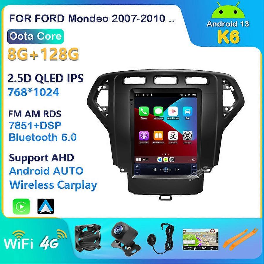 Per Tesla Style Android 13 DVD PER AUTO Ford Mondeo mk4 Galaxy A / C 2007-2010 lettore per auto audio gps schermo di visualizzazione Monitor Carplay