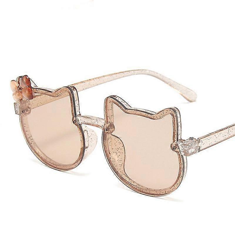 نظارات شمسية أطفال بنات بنين لامعة Bowknot نظارات شمسية قطة جميلة نظارات أطفال نظارات أزياء متدرجة Uv400
