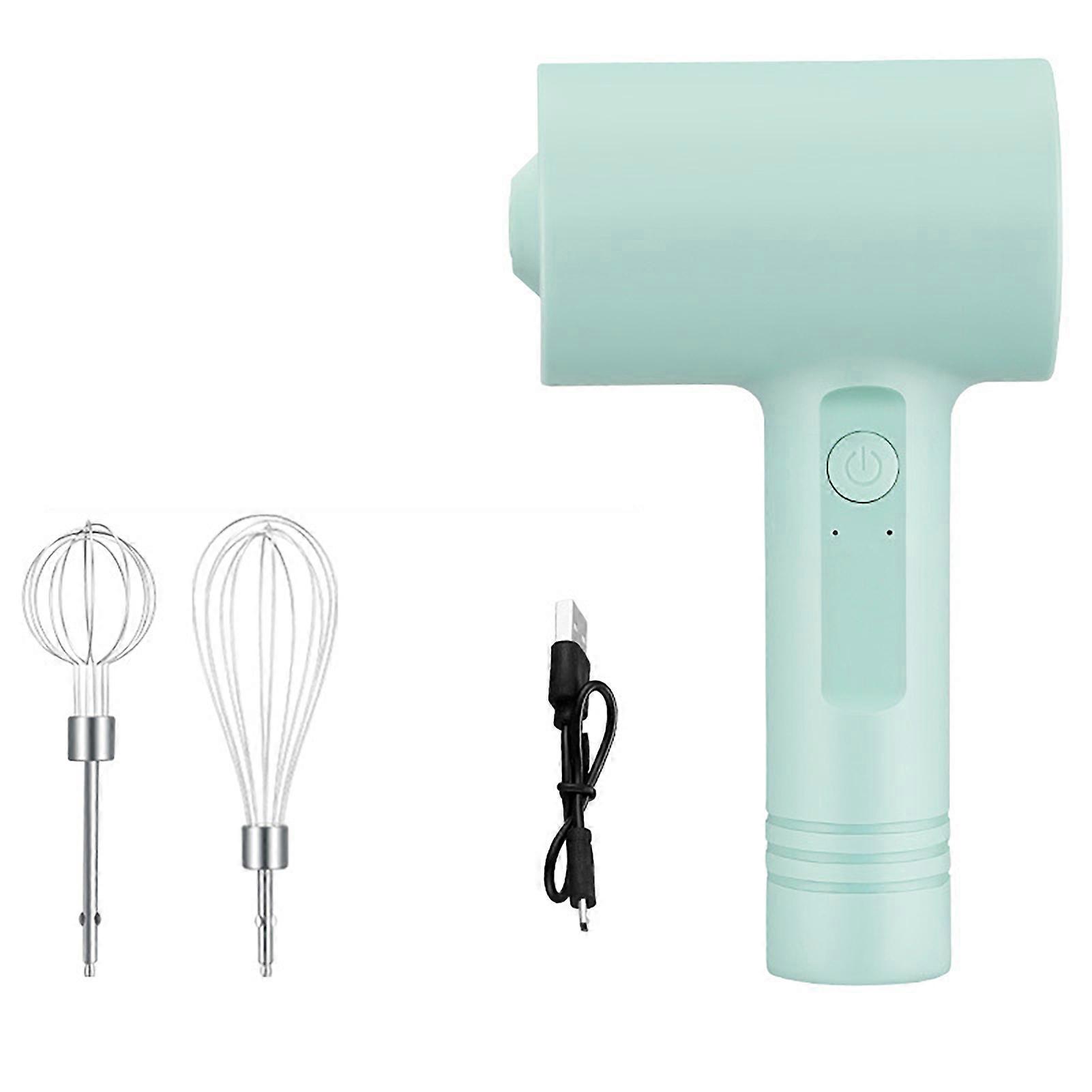 Double Stick Electric Egg Beater One-key Start High-efficiency Motor 2 in 1 Handheld Wireless Milk Frother Kitchen Tools Jikaixiang