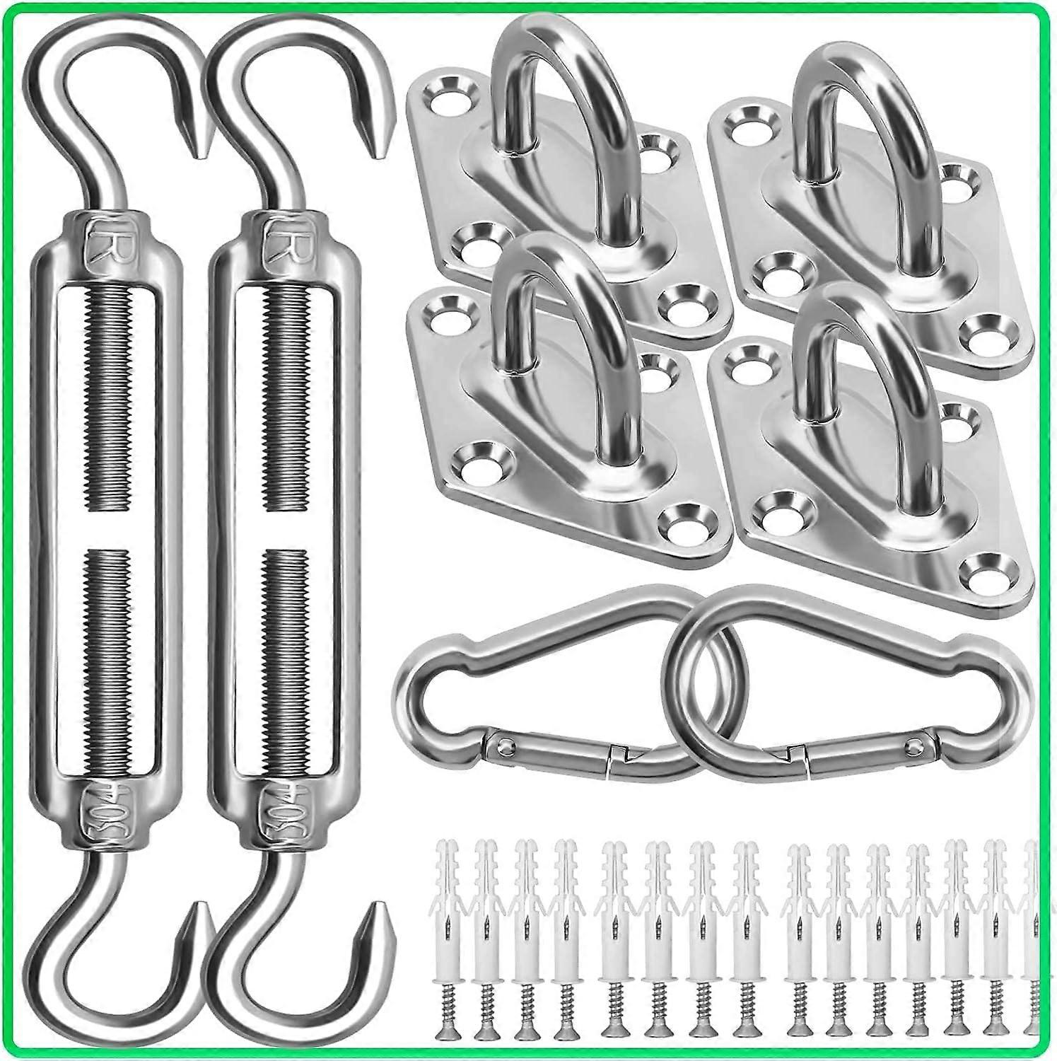 Promotional sales Shade Sail Hardware Kit - 304 Stainless Steel Sun Shade Installation Kit - 6" - for Installing Rectangular and Triangular Shade Sail