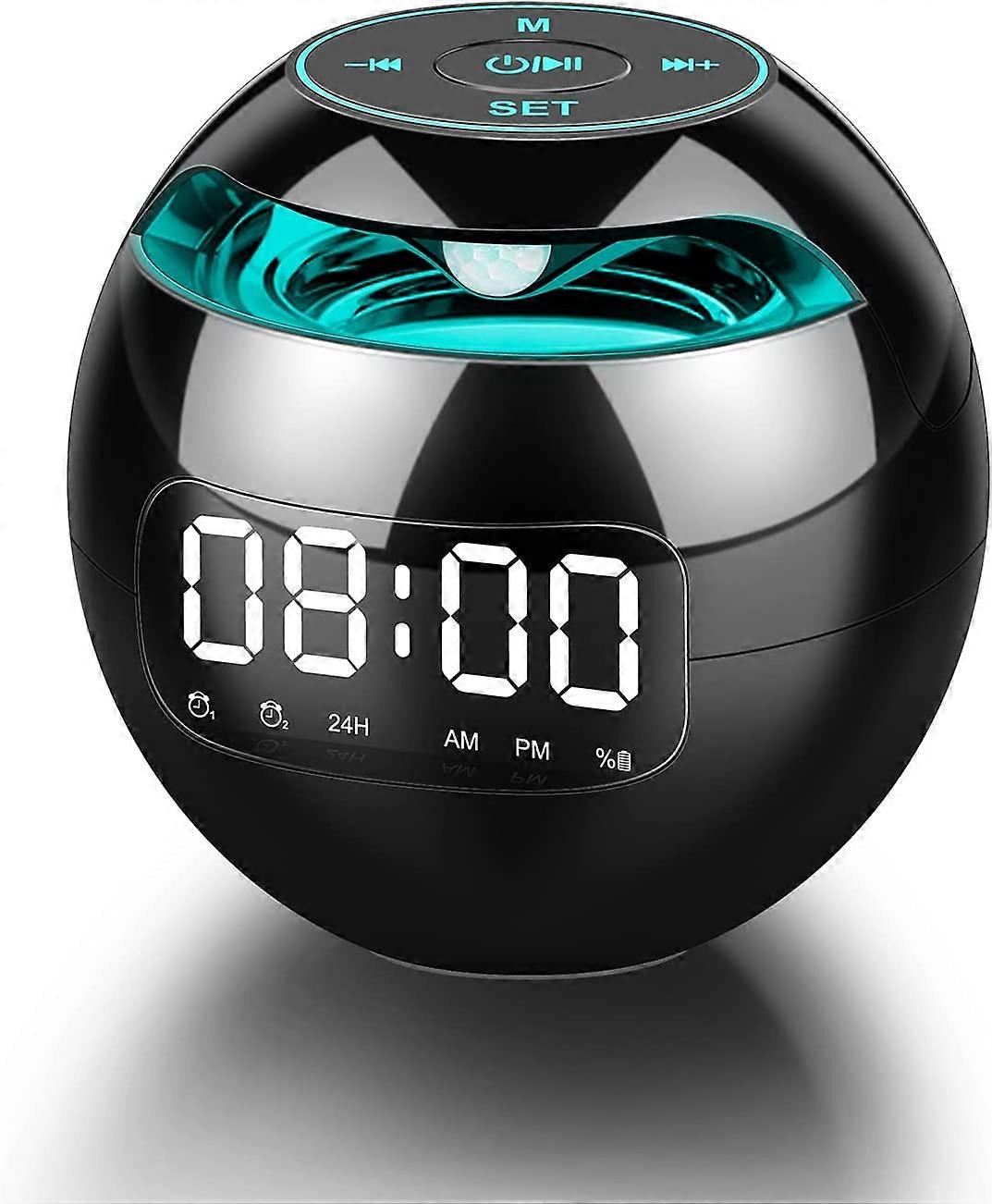 Clock Radio, Digital Bedside Alarm Clock, Digital Clock, Portable Bluetooth Speakers, FM Clock Radio