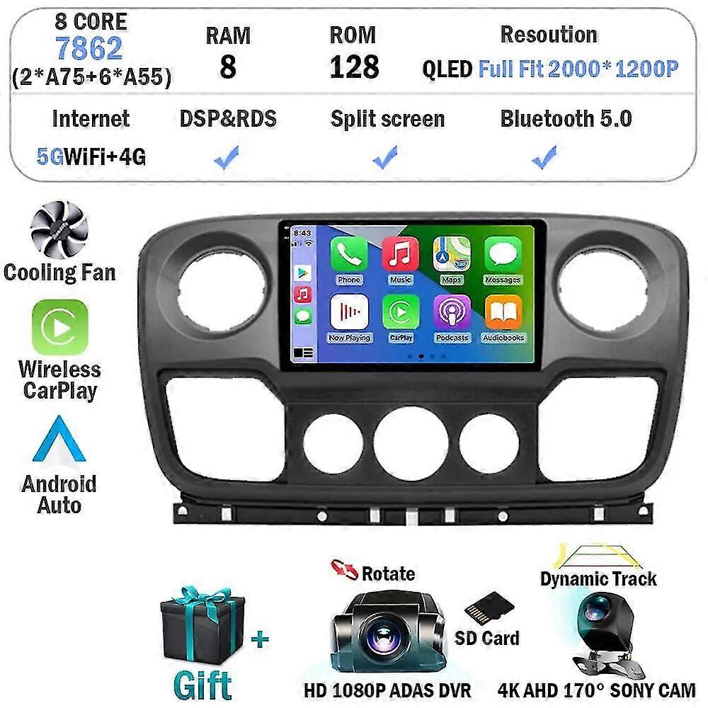 Android 13 Car Radio Multimedia Player For Renault Master Nissan Nv400 Opel Movano 2010 - 2021 Navigation Gps Android Auto Wifi