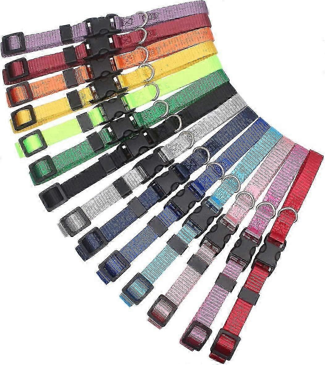 14 sztuk Miękki nylon Puppy Whelping Id Collars - Regulowane obroże miotowe Baby Dog Id Bands Pet Identification Compatible Breeders With Record