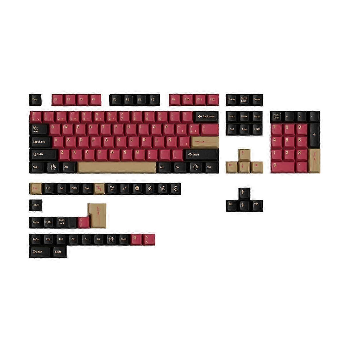 Keycaps Pbt Cherry Profile Red Samurai Big Set Key Caps Spanish Key Caps