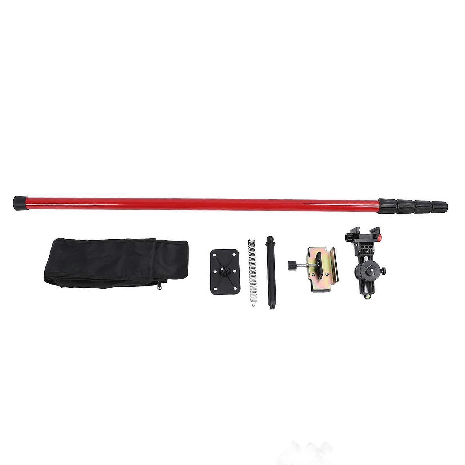 Level Pole 4m Telescopic Laser Leveler Mounting Rod with 6mm 15.2mm Interface and Universal Stabiliz
