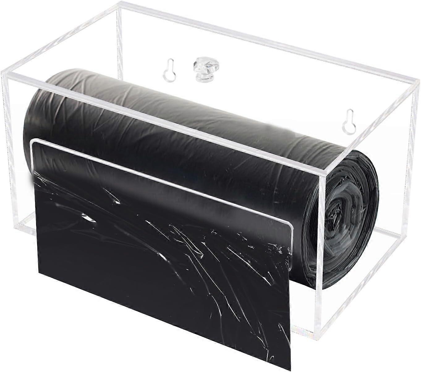 Trash Bag Organizer Wall Mount, Clear Acrylic Design for Easy Access Storage and Space-Saving Solutions