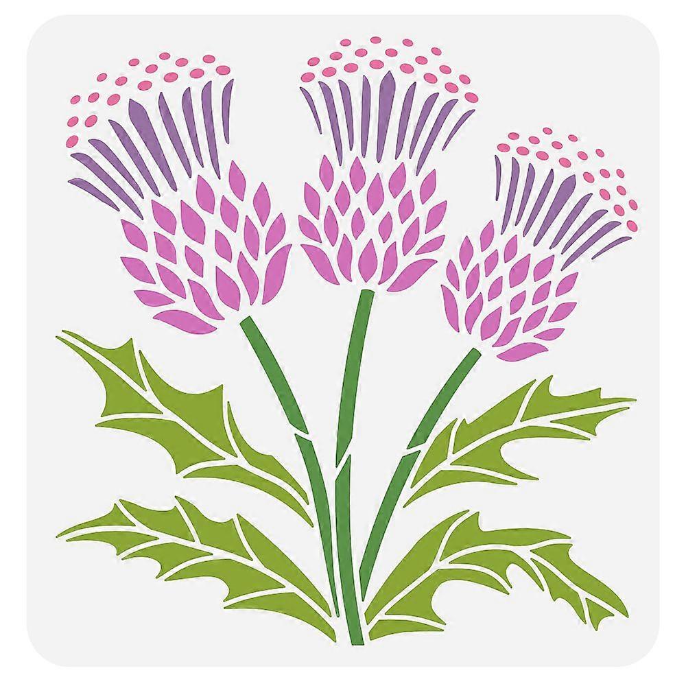 PET Hollow Out Drawing Painting Stencils for DIY Scrapbook Photo Album Flower Pattern 30x30cm