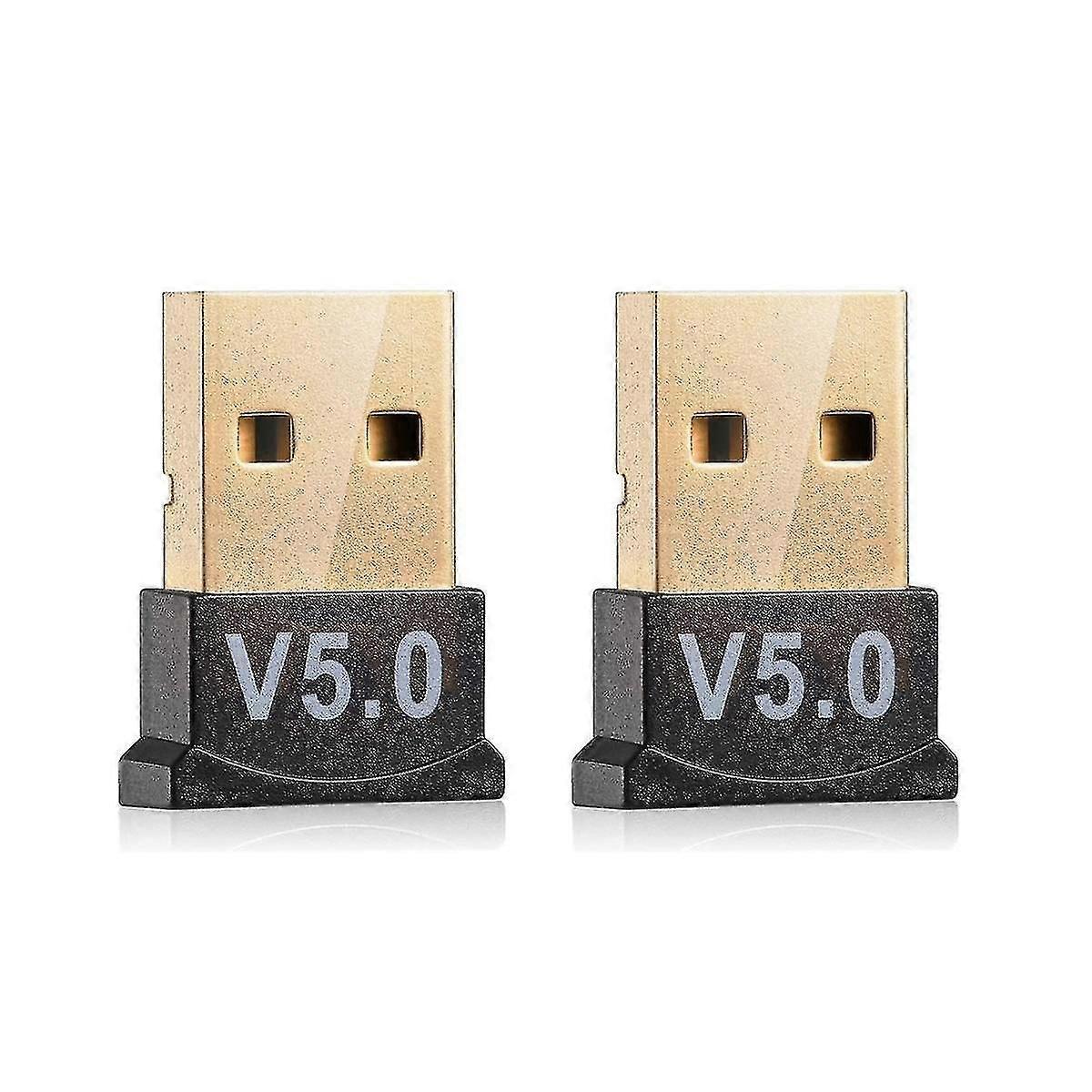 2pcs Bluetooth 5.0 Adapter Bluetooth Receiver Transmitter Wireless Usb Adapter Compatible Computer Pc Lapt-dt
