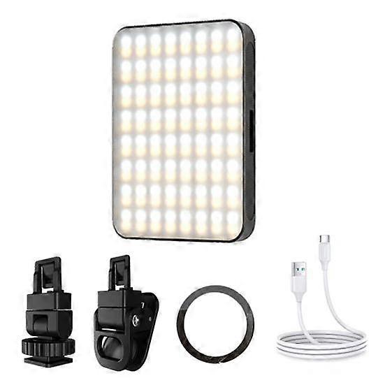 LED Fill Light with Phone Clip Cold Shoe Super Bright 3 Light Modes