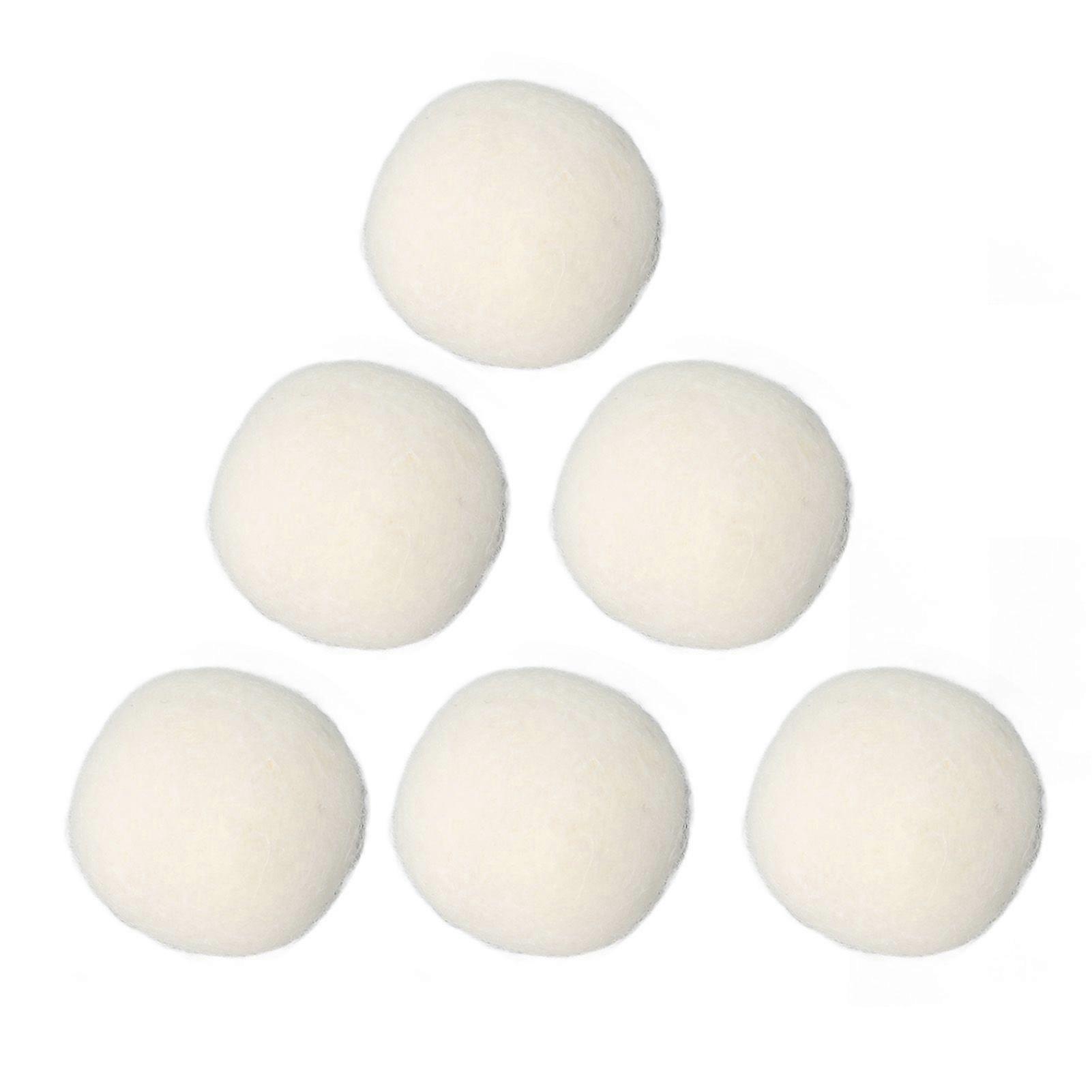 6 Pcs Wool Drying Balls High Density Adsorb Impurities Reduce Static Electricity Laundry Wool Balls 5cm/2in