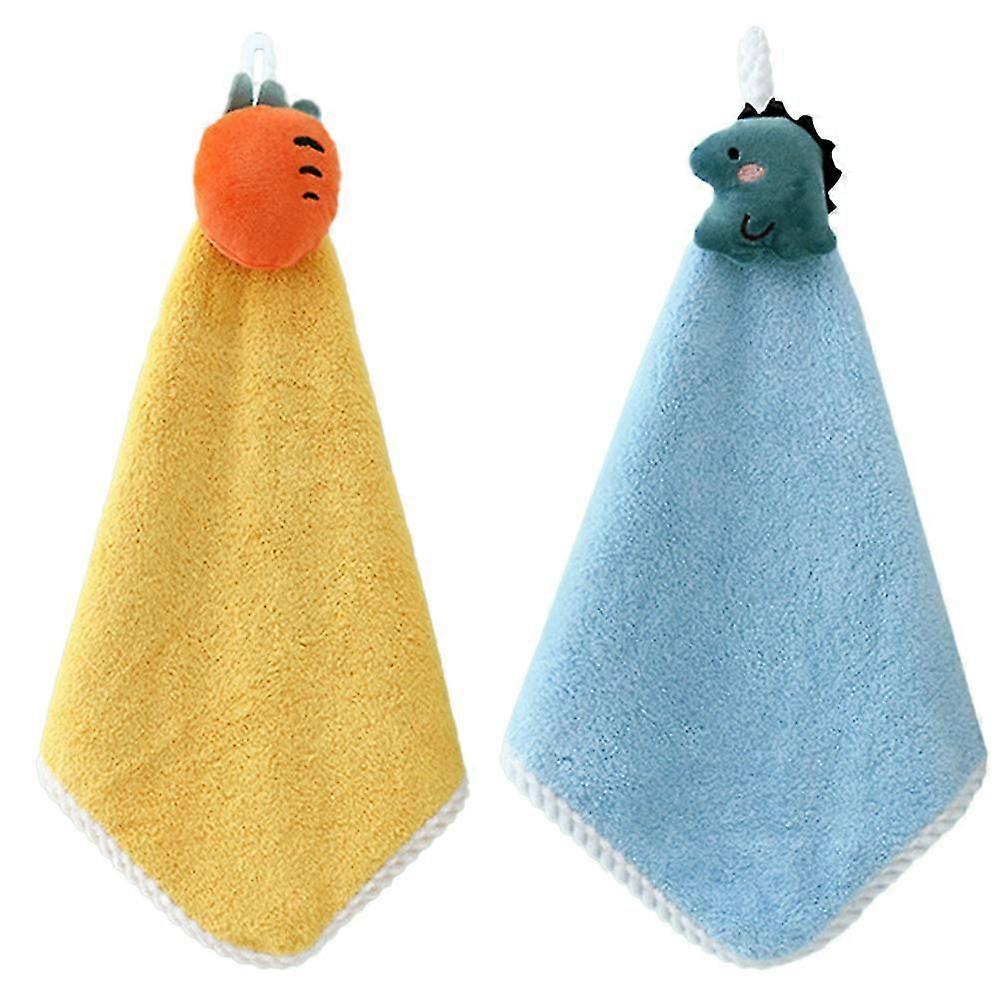 Funny Cartoon Kitchen Dish Towel With Hanging Loop Absorbent Hand Towel For Bathroom Cleaning And Drying Washcloth