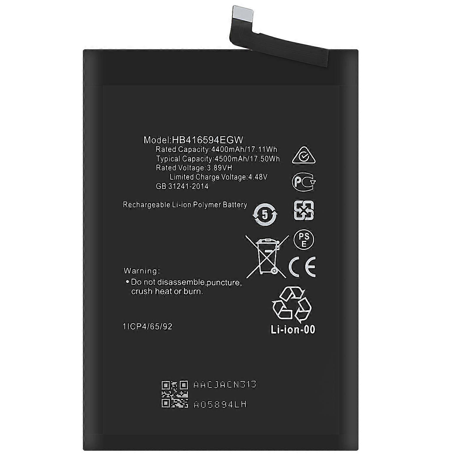 Εσωτερική μπαταρία για Honor 200 Lite 4500mAh μοντέλο HB416594EGW, Μαύρο