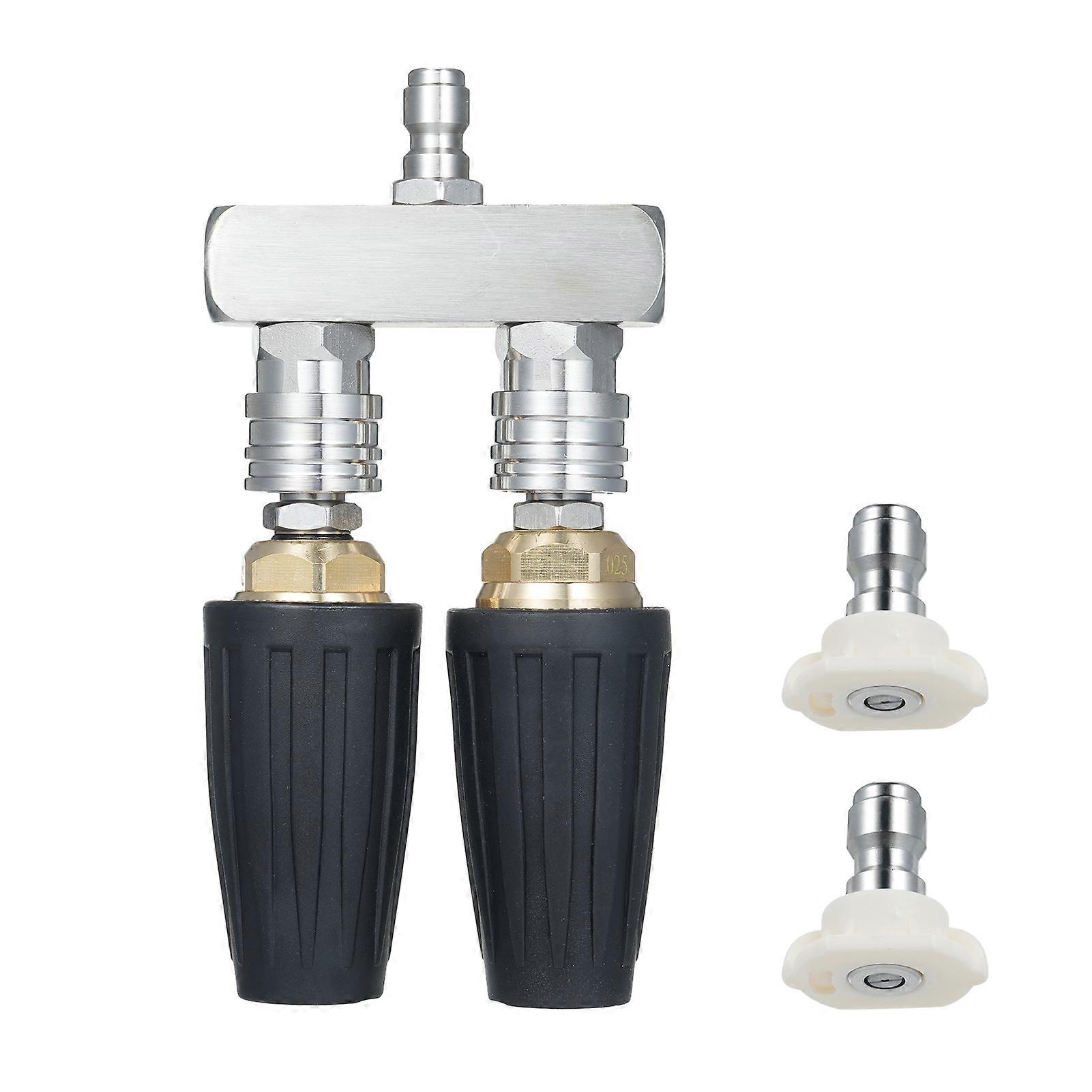 Dual turbo nozzle for pressure washer, 4000 PSI quick connect tip