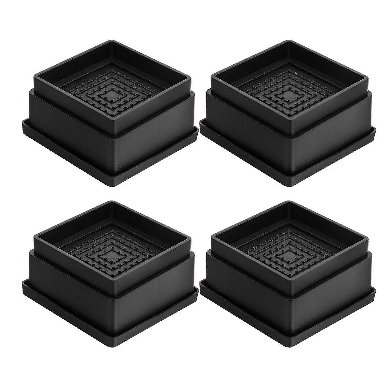 4/6/8Pcs 1/2-Inch Square Furniture Riser Heavy Duty Bed Riser ...