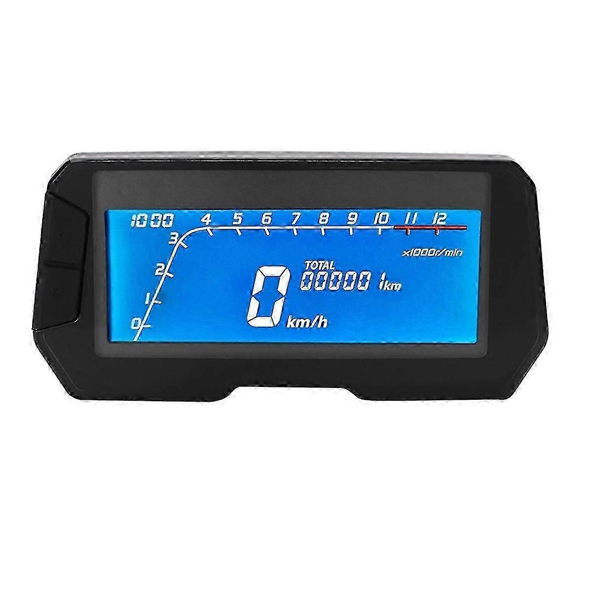 Led 12000rpm 6 Gear Universal Motorcycle Lcd Digital Speedometer Backlight Odometer 2 4 Cylinders M