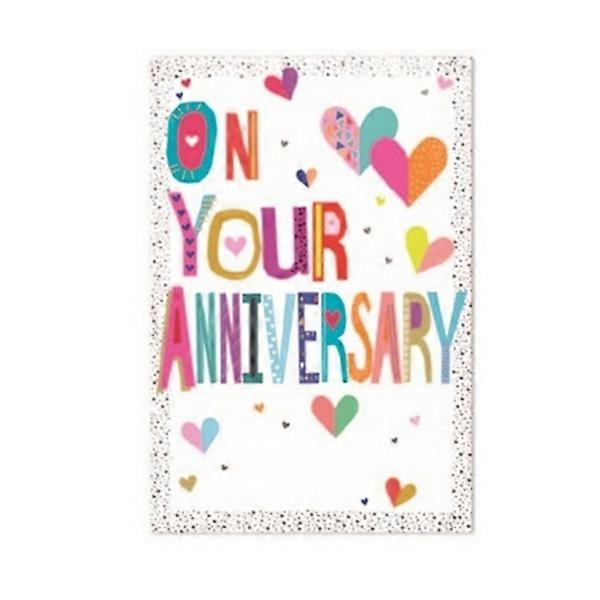 Simon Elvin On Your Anniversary Greetings Card (Pack of 6)