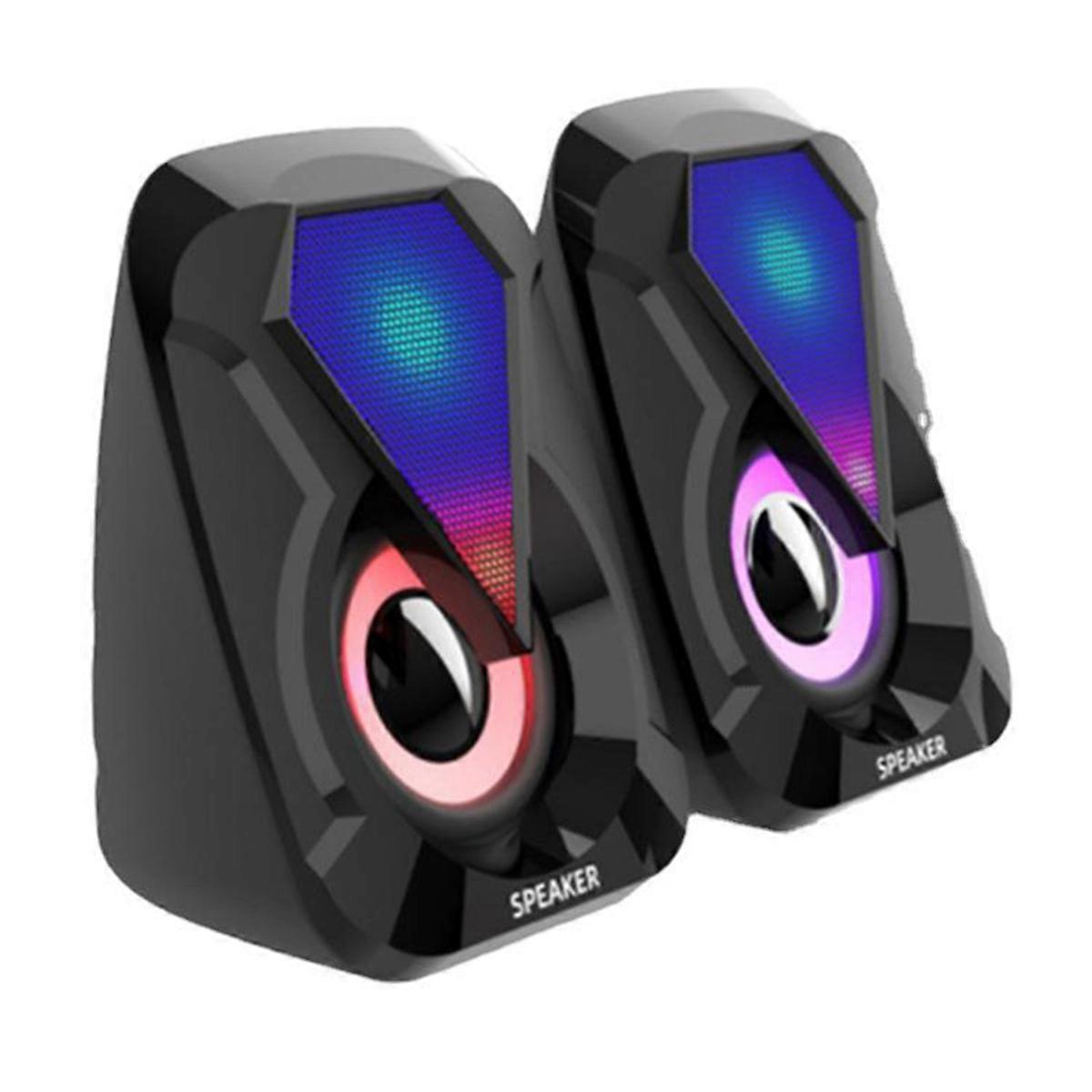 Mini USB Wired Computer Speaker RGB Lighting Desktop Gaming High Volume Home Office Colorful Powerf
