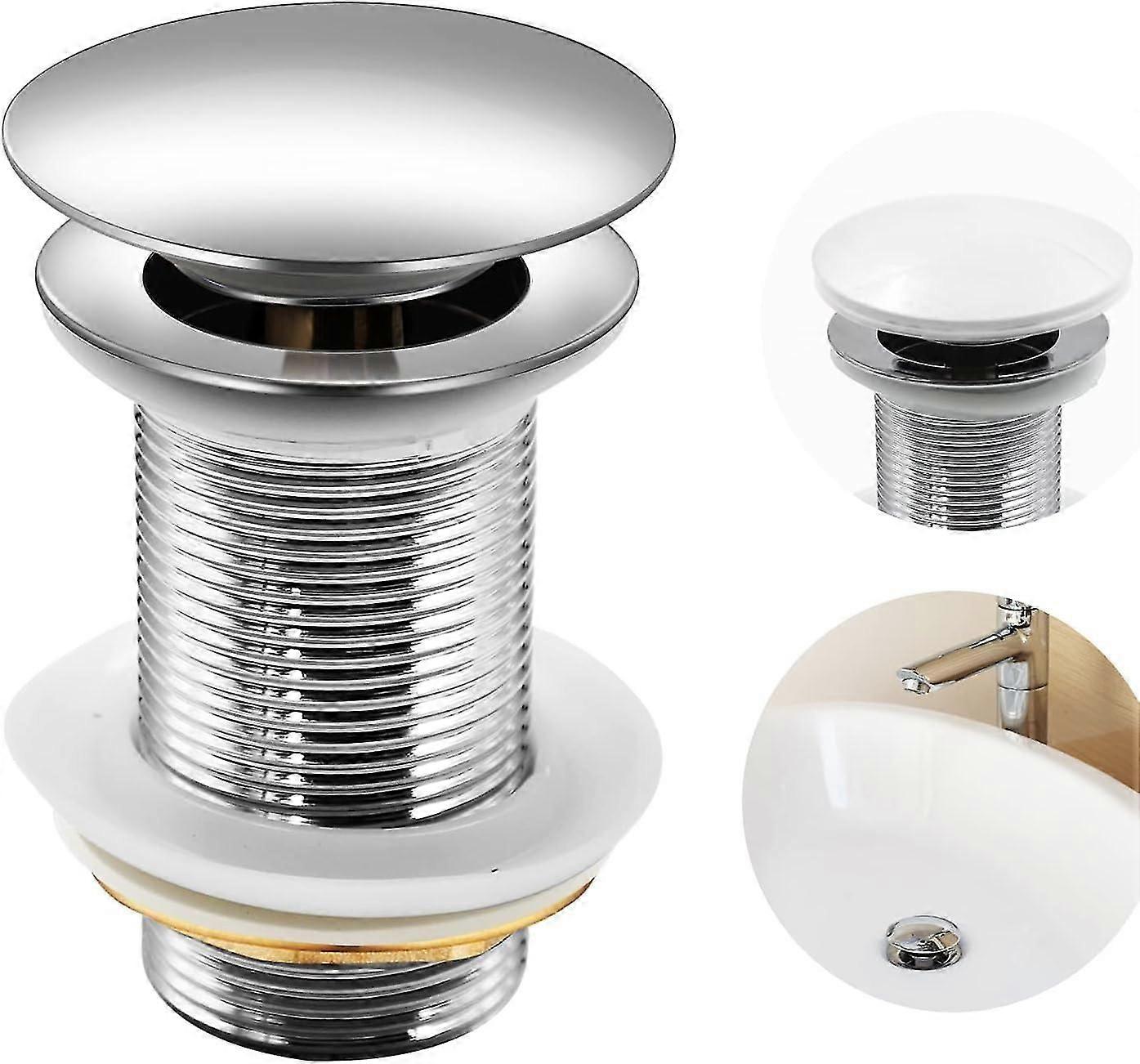 Basin Sink Waste, Unslotted Chrome Plated