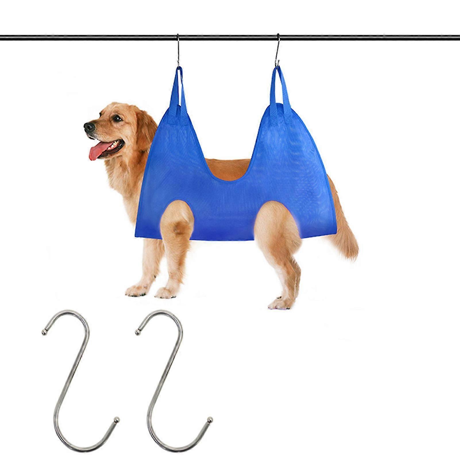 Soft Dog Cat Bathing Hammock Hanging Pet Nail Trimming Restraint Bag Harness with Hooks for Nail
