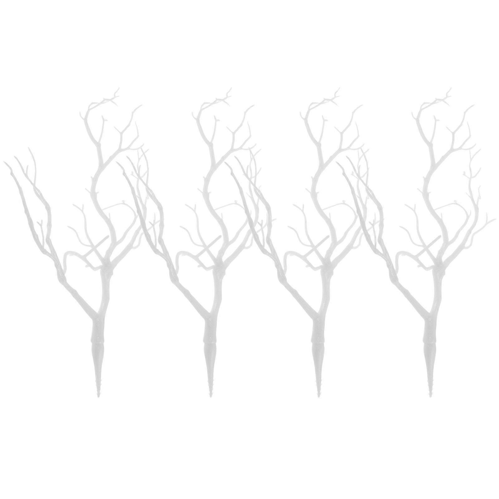 4pcs Artificial Dried Antlers Tree Branches Artificial Branches Decorative Plant Twigs Decors