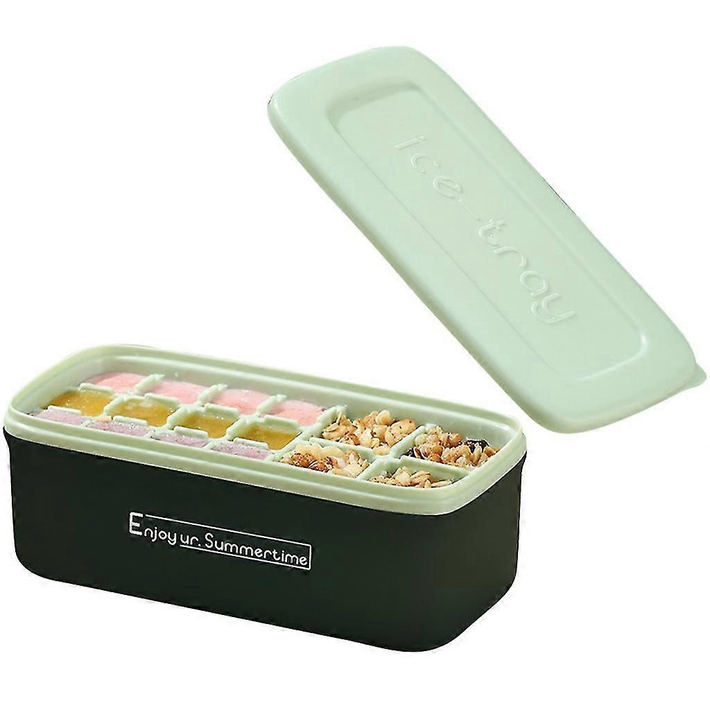 Silicone Easy-release And Flexible Ice Tray Ice Block Mold Green