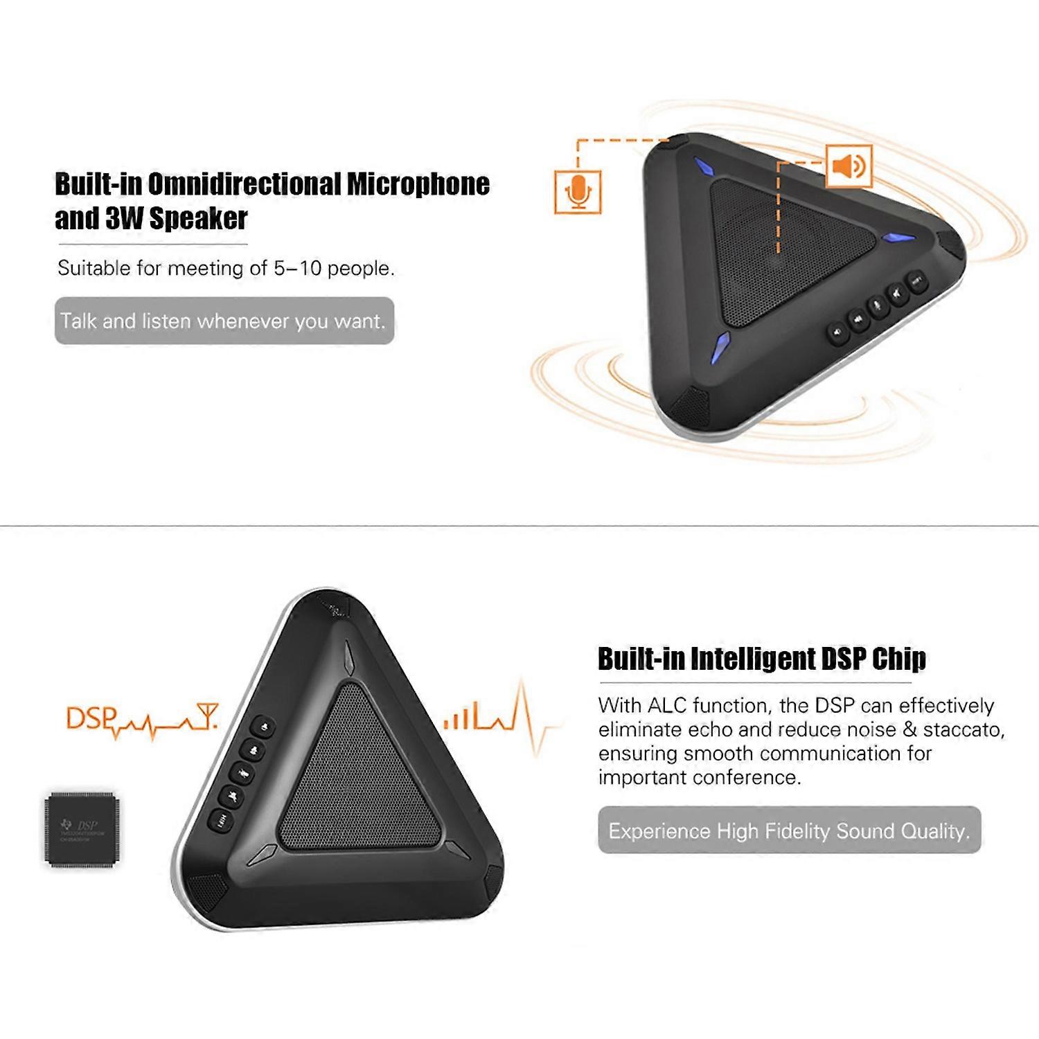 MST-A1S USB Video Conference Microphone Speakerphone 360° Audio Pickup Support Skype MSN QQ for Comp