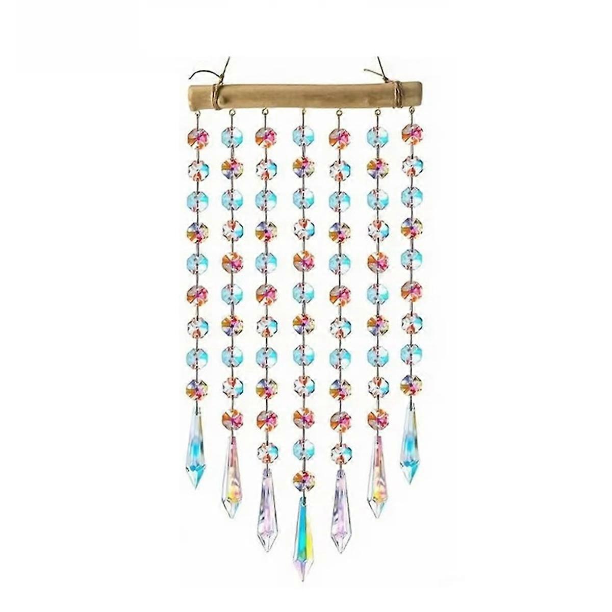 Sun Catchers with Crystals Prism Sun Catcher Sparkling Window Crystals Wind Chime Rainbow Maker Hom