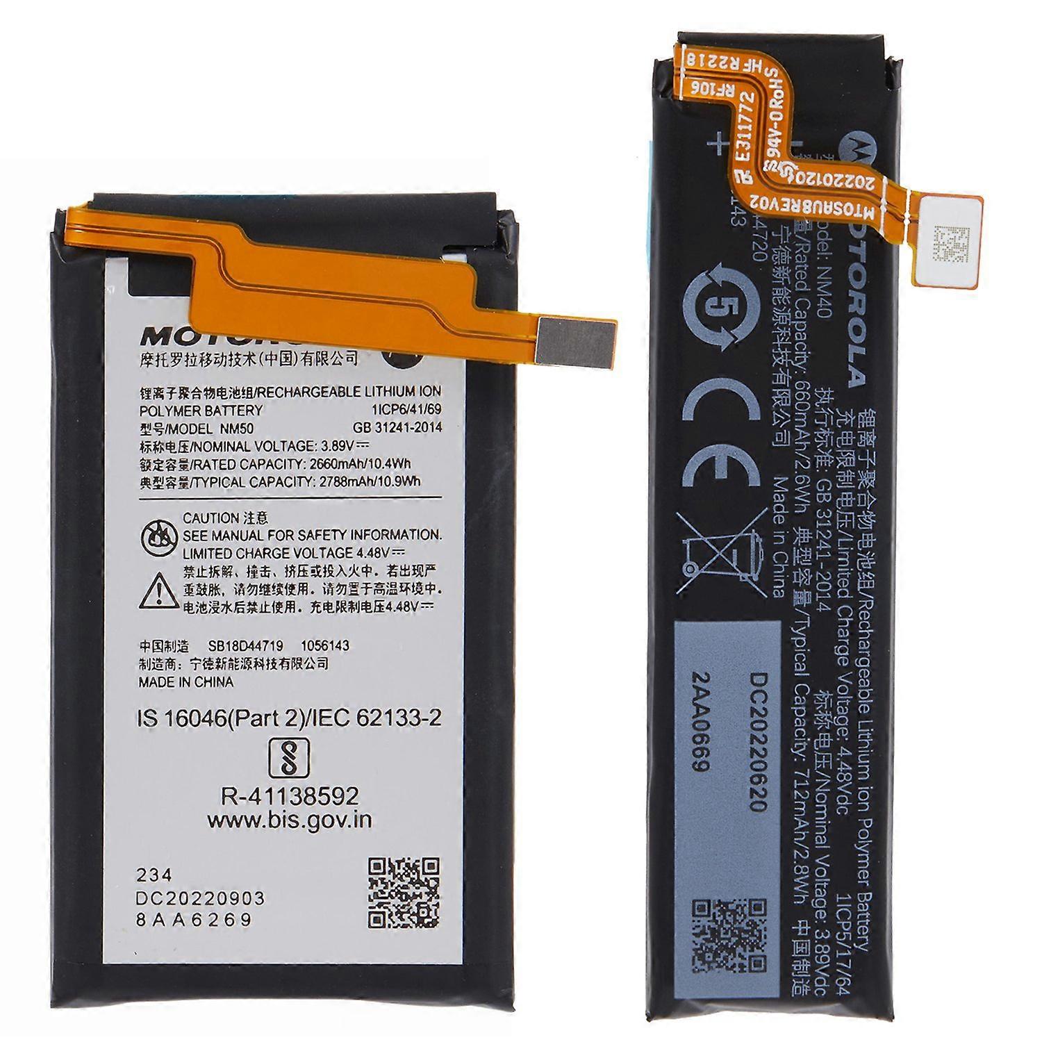 For Motorola Razr 2022 5G 3.89V 3372mAh Li-ion Polymer Battery Assembly Part (Encode: NM40/NM50)