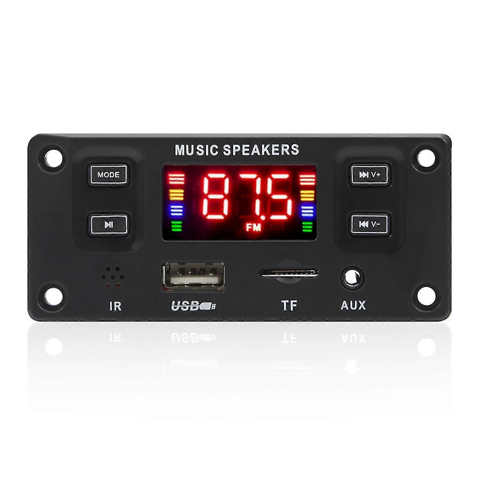 12V with Power Amplifier Decoder Board Color Screen Recording Call Music Player