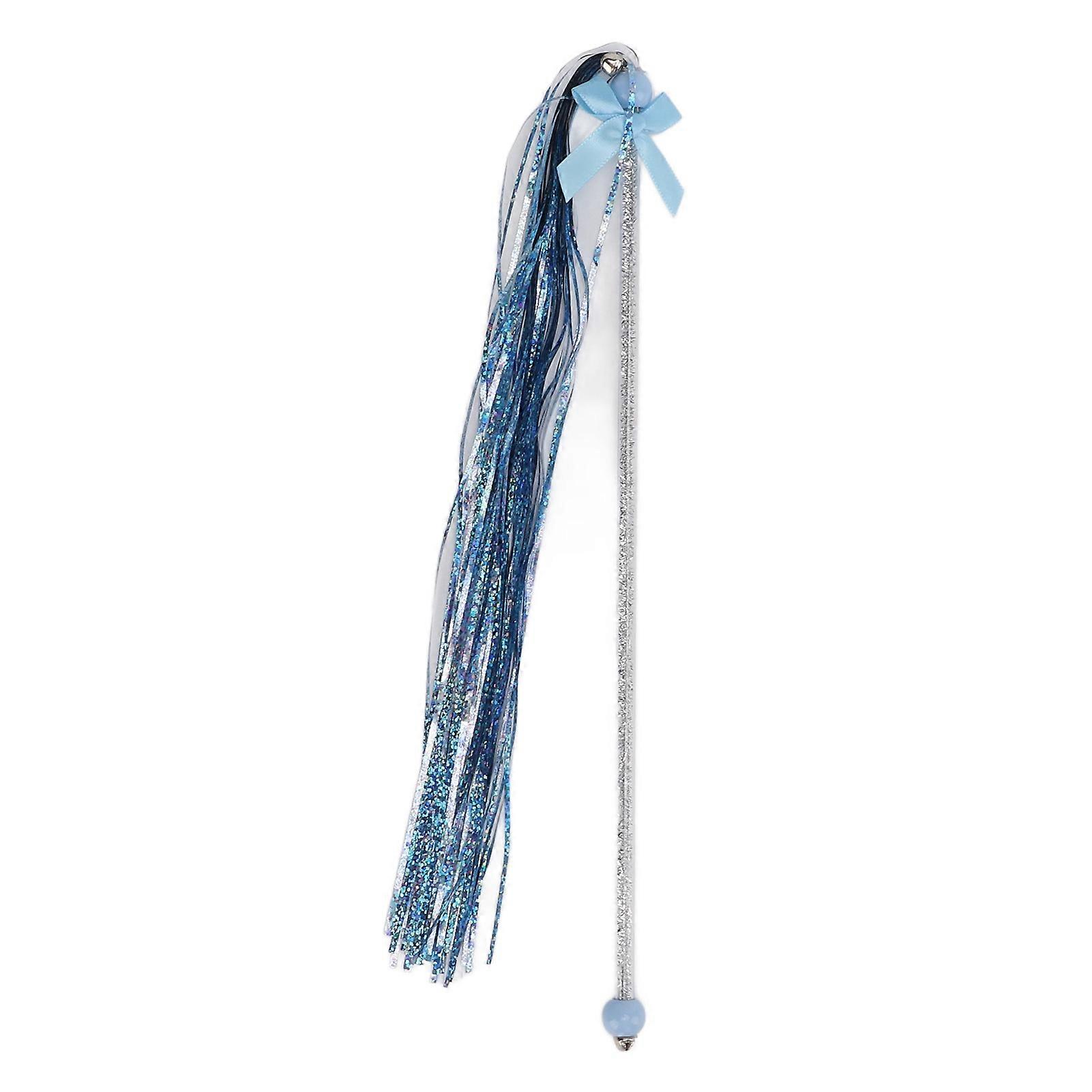 Funny Cat Toy Feather Wand with Blue Ring Paper for Interactive Training and Play, Durable and Engaging Cat Artifact