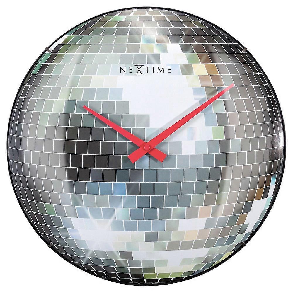 NeXtime Disco Ball Wall Clock 35cm (Silver)