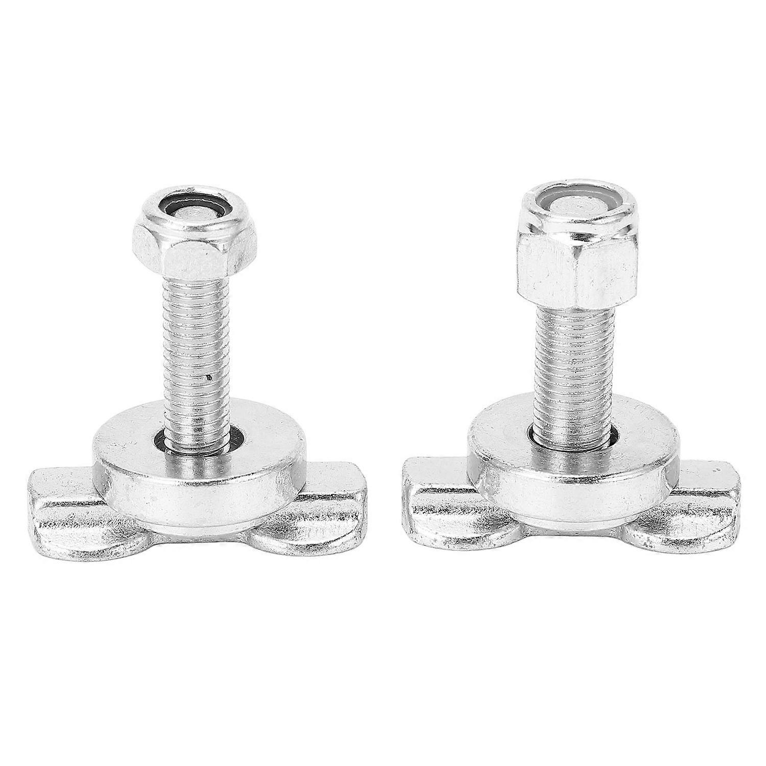 1 Pair L Track Double Lug Threaded Stud Nut Fitting Tie Down Carbon Steel for Truck Bed Trailer Carg