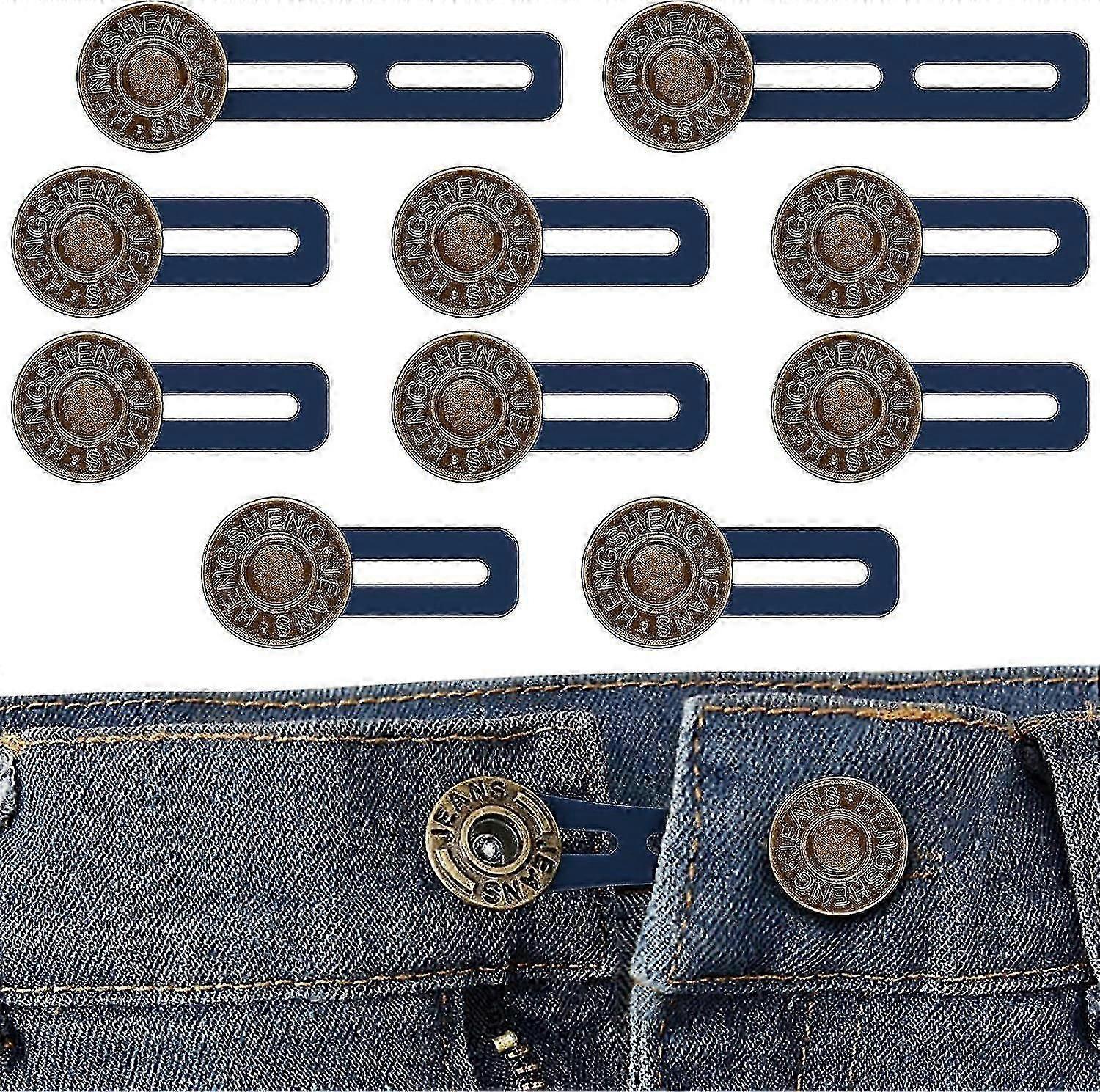 10 Pack Belt Extender for Pants, Trouser Extender, Waist Extender for Women, Belt Extender for Men