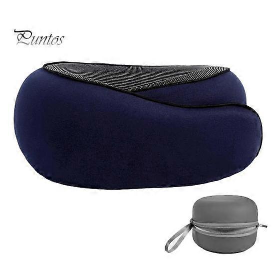 U-shaped Pillow Memory Foam Thick Elastic Slow Bounce Travel Neck Pillow Foldable Pain Relief Chin Wrap Support Long Flight Neck Support Office Nap