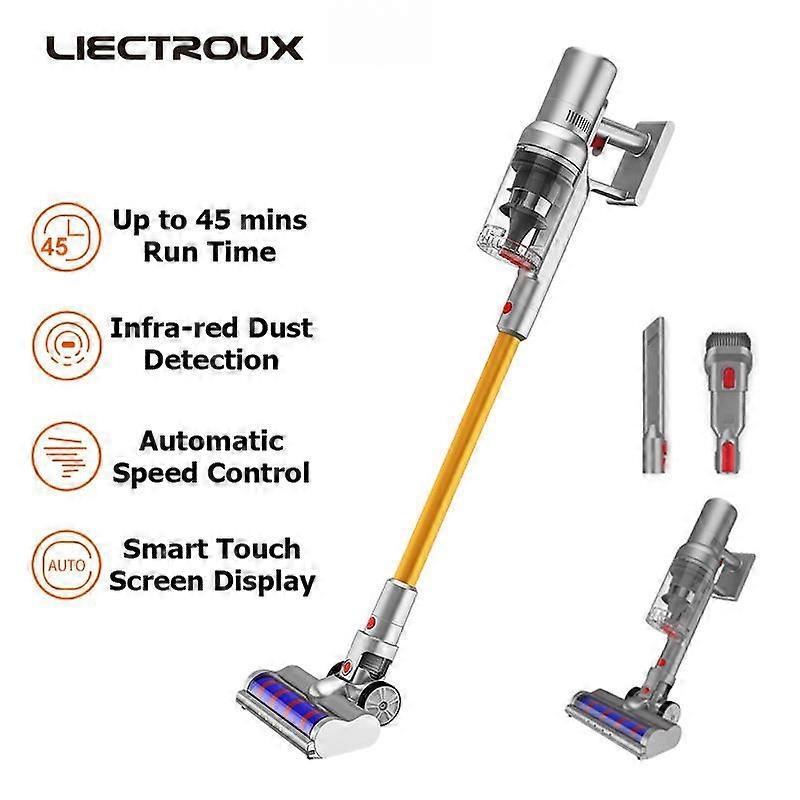 Liectroux i10 Cordless Handheld Stick Vacuum Cleaner,Smart Dust Sensor,Auto Speed Control,LED Touch Screen,27 Kpa,4 in 1 Wireless Stick Vacuum for Pet