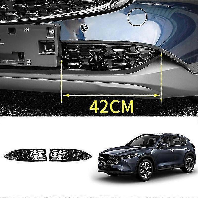 Car Front Lower Bumper Grill Grille Moulding Cover For Mazda CX5 CX-5 + Front Bottom Middle Net Decoration