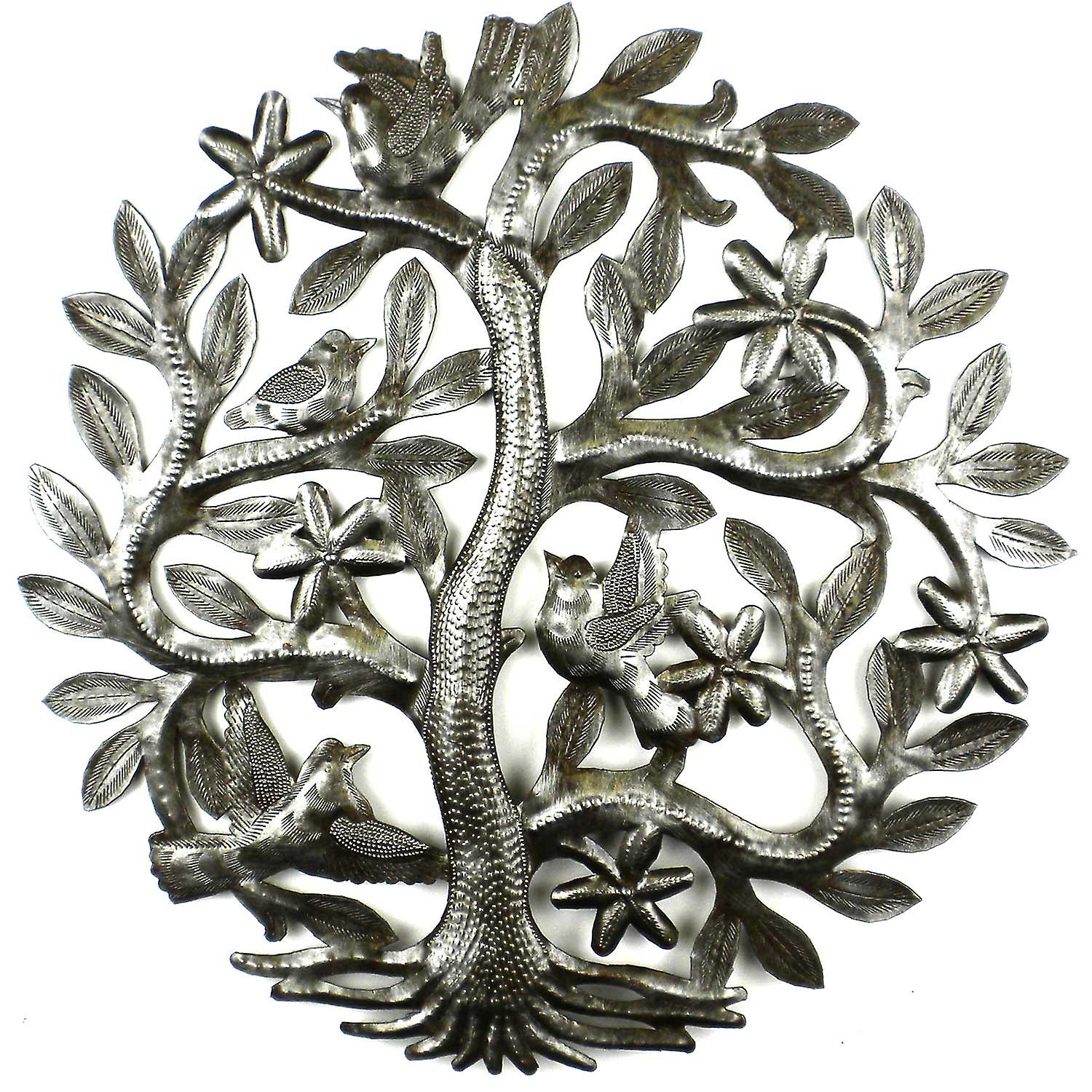 14 inch Tree of Life with Birds Wall Art Croix des Bouquets