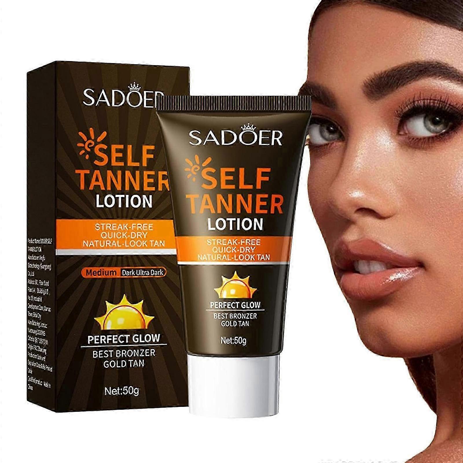 1-3pcs Self Tanning Lotion, Tanning Bed, Sunless Tanning Moisturizer Natural Ingredients, Oil-Free, Suitable for All Skin Types