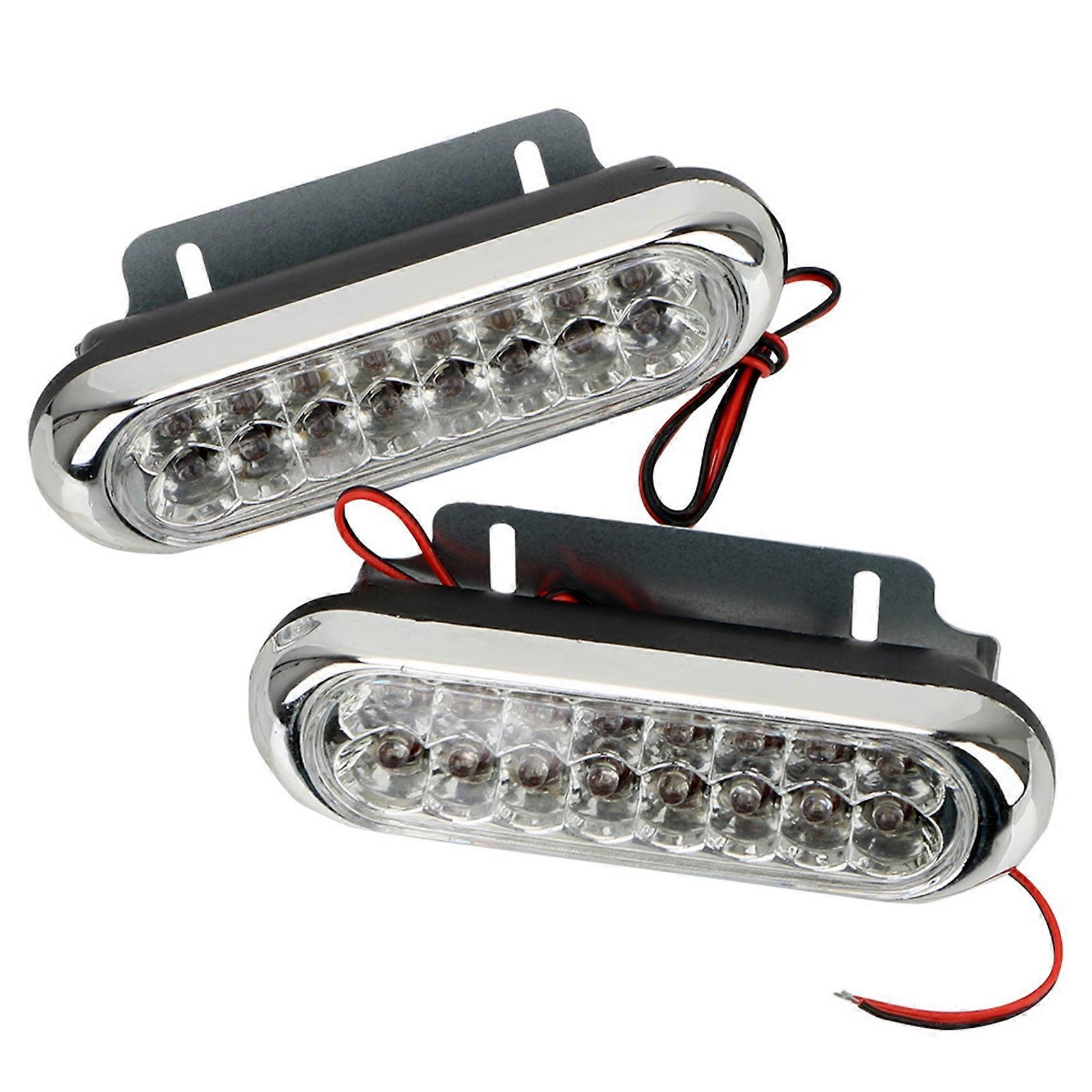 2PCS Car Light 16 LED Daytime Running Light Fog White Light Universal