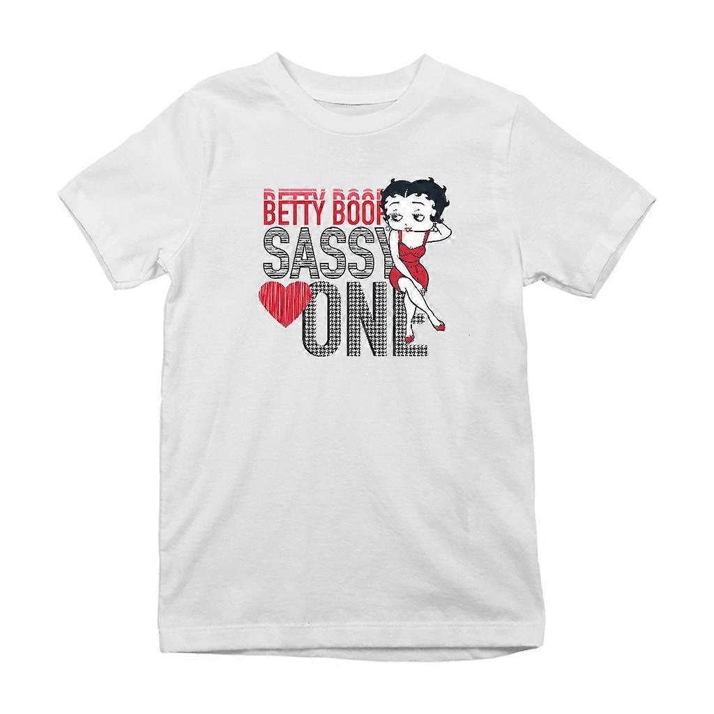 Betty Boop Sassy One Houndstooth Pattern Kid's T-Shirt