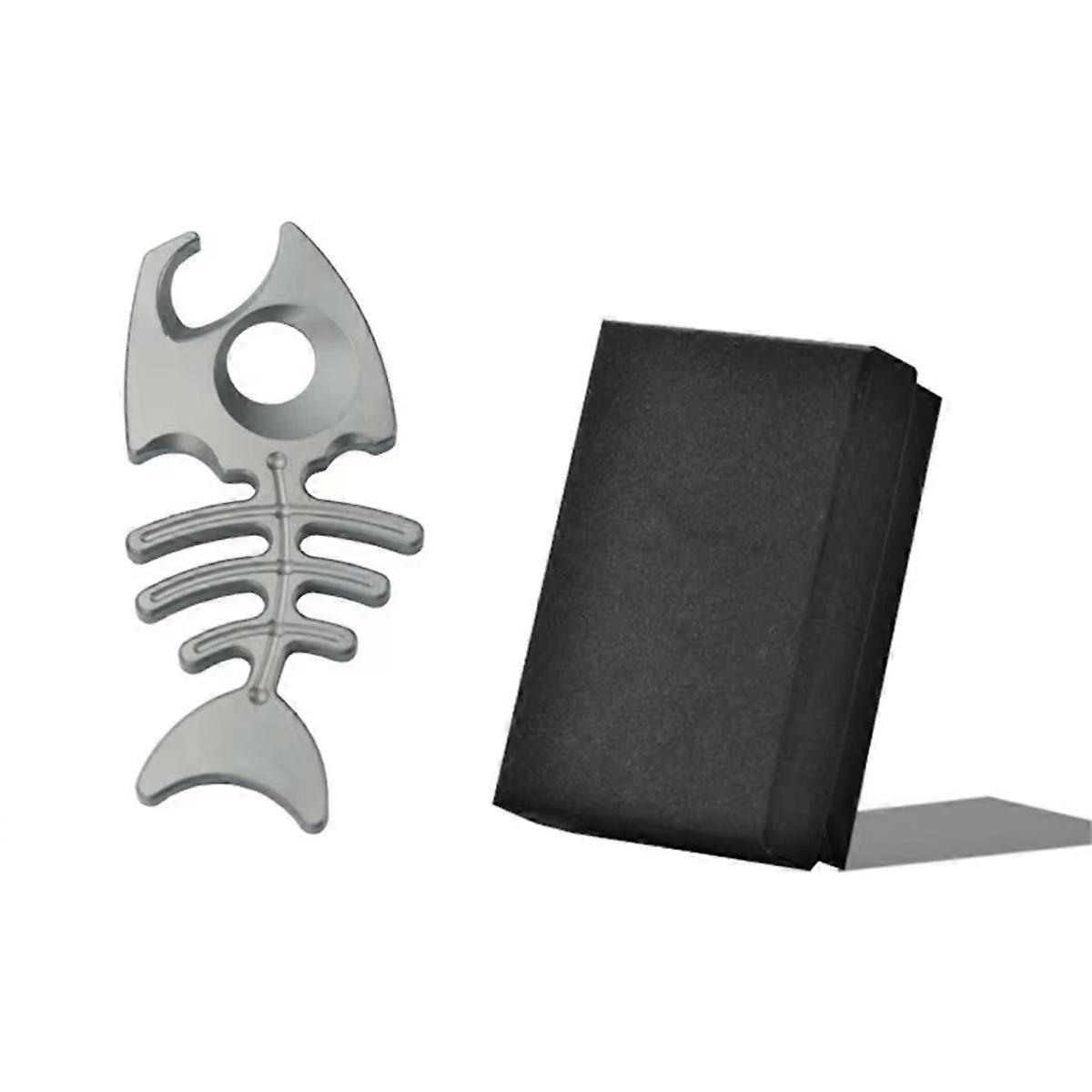Titanium Alloy Fish Bone Keychain - Multifunctional Bottle Opener A