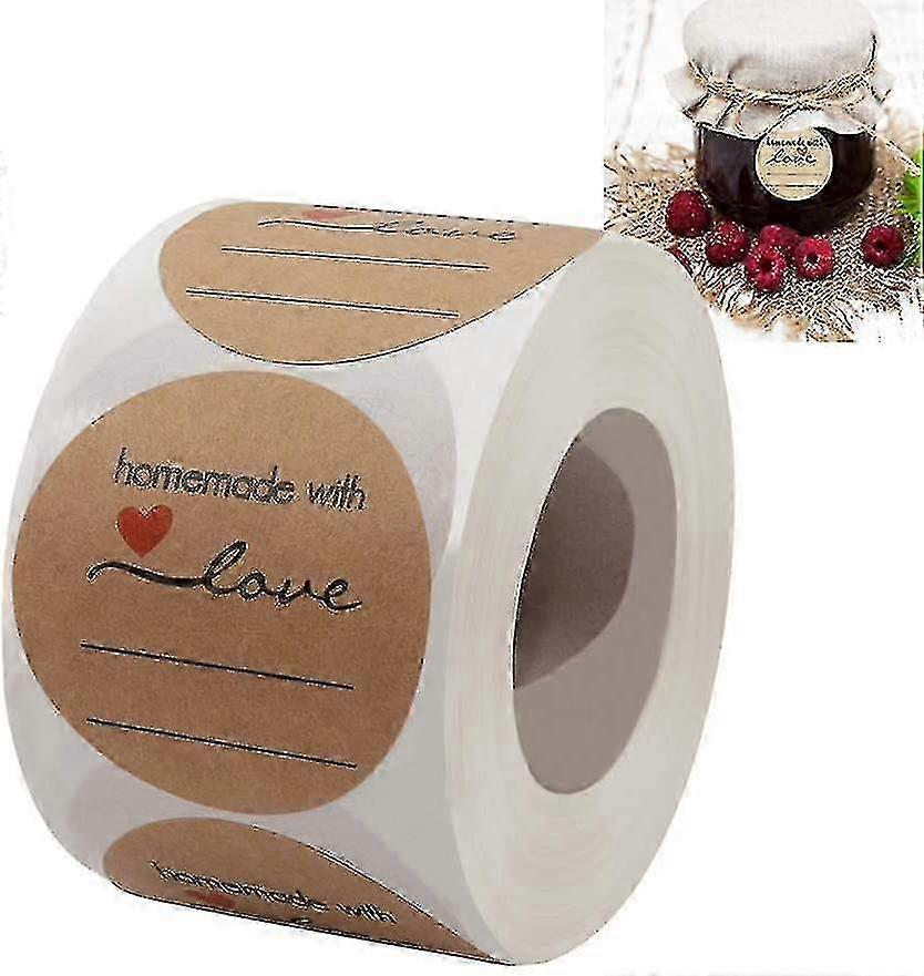 2" Round Jam & Jelly Jar Labels (500/roll) for Mason Jars Write-On Design