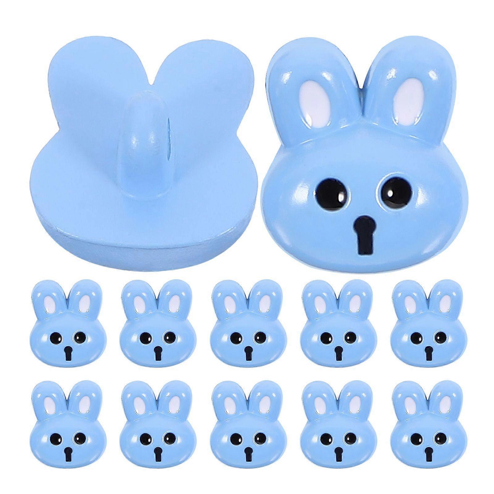 12pcs Bunny Modeling Buttons DIY Clothes Buttons Resin Sewing Buttons Garment DIY Resin Buttons