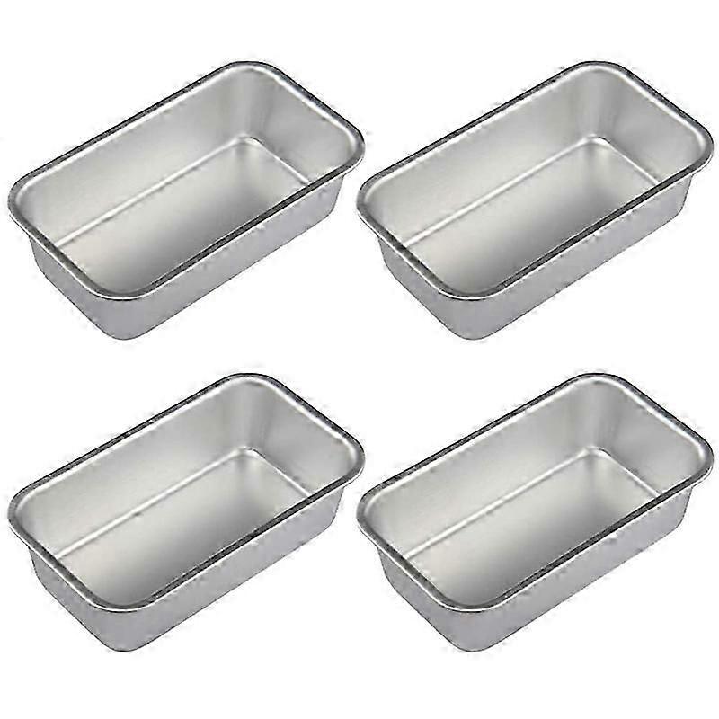 4Pcs Aluminum Alloy Loaf Tin Rectangular Non-Stick Bread Mould Bread Loaf Pans Baking Tools Kitchen