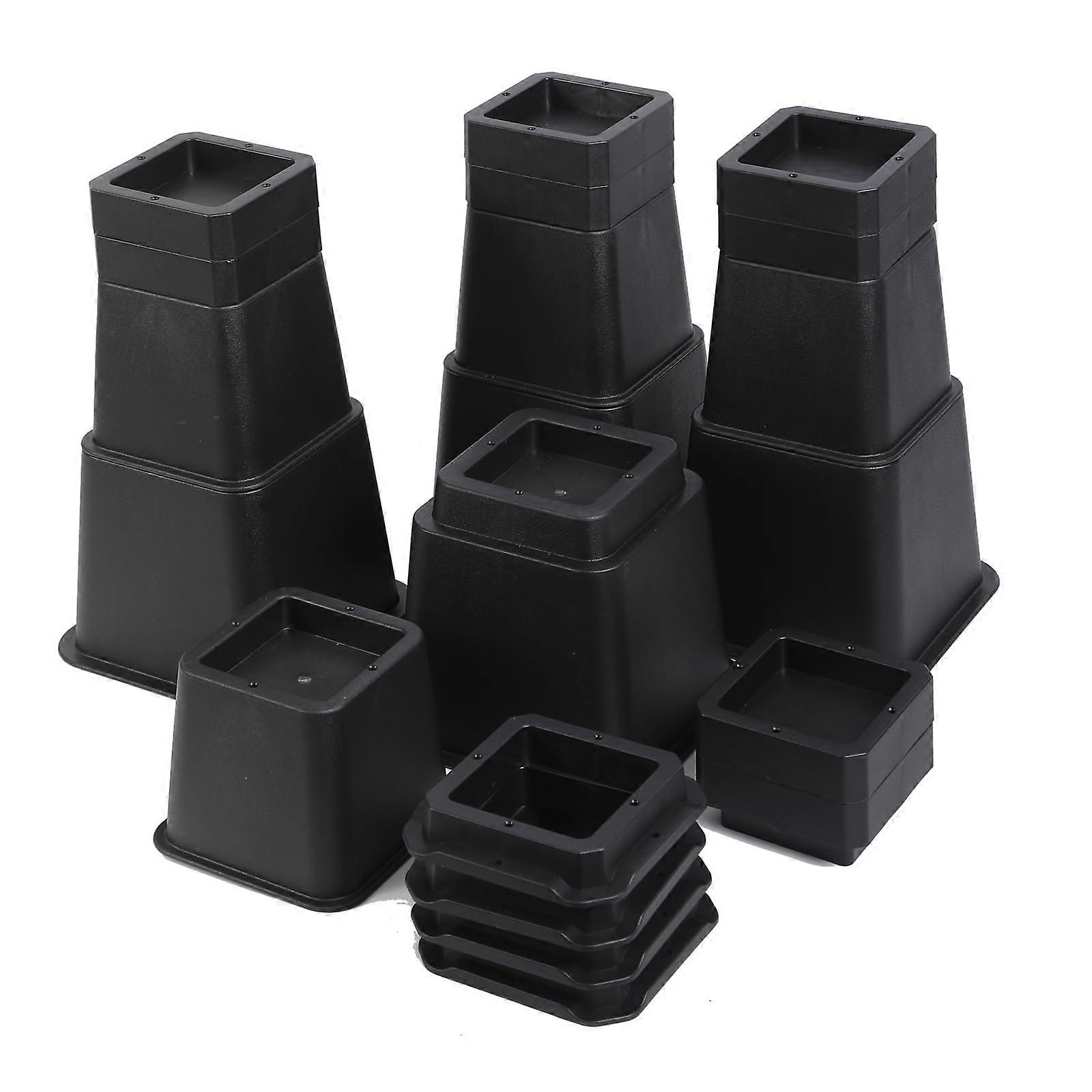 Adjustable Bed Furniture Risers - Heavy Duty 10 Inch Height Elevation for Sofa, Table, and Bed, 20 Pack, Supports 2000 lbs