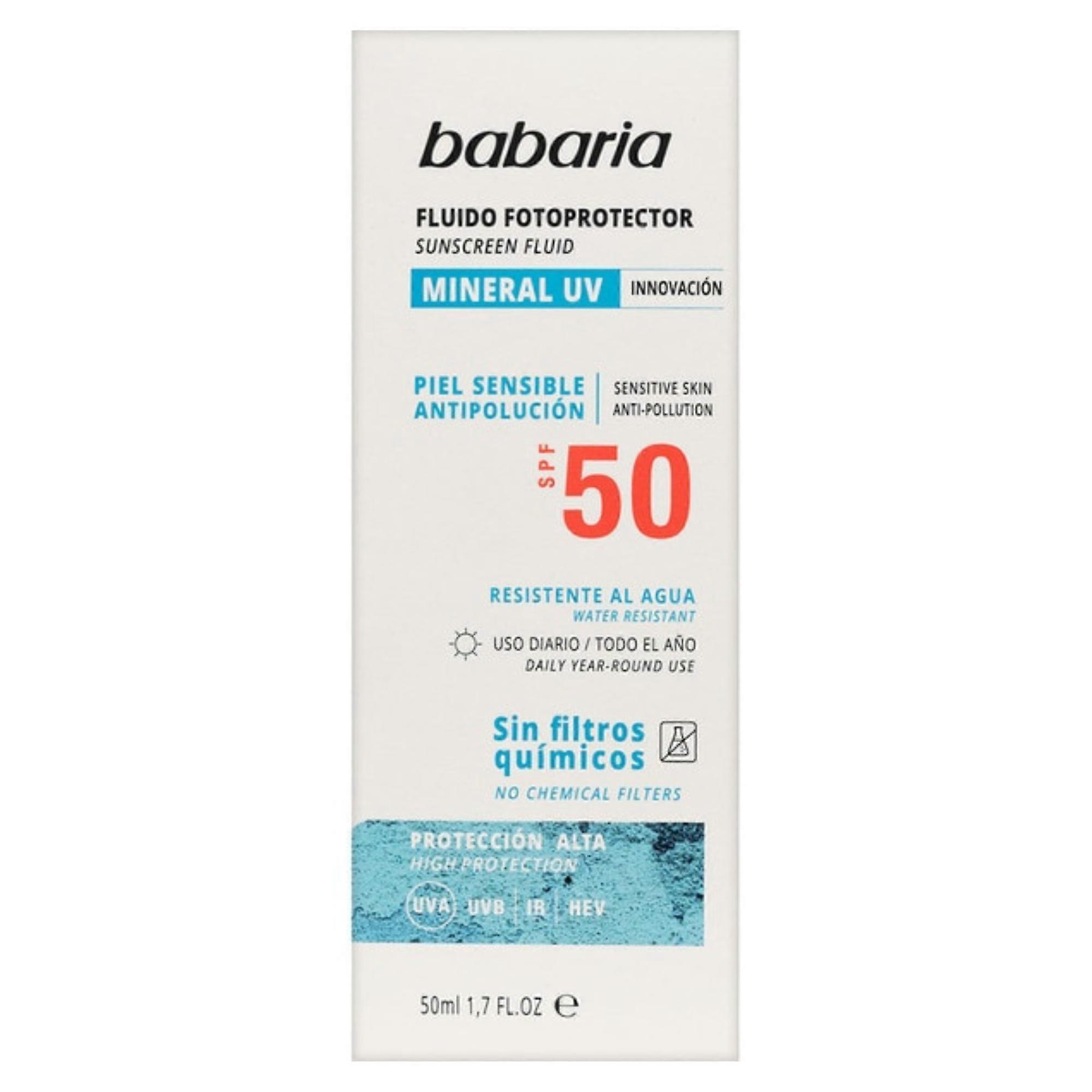 Babaria sunscreen fluid face cream spf50