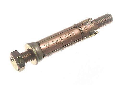 M8 X 75MM Loose Shield Anchor Bolt Fixings - 24 Pack YZP Coated Steel for Concrete and Masonry Use