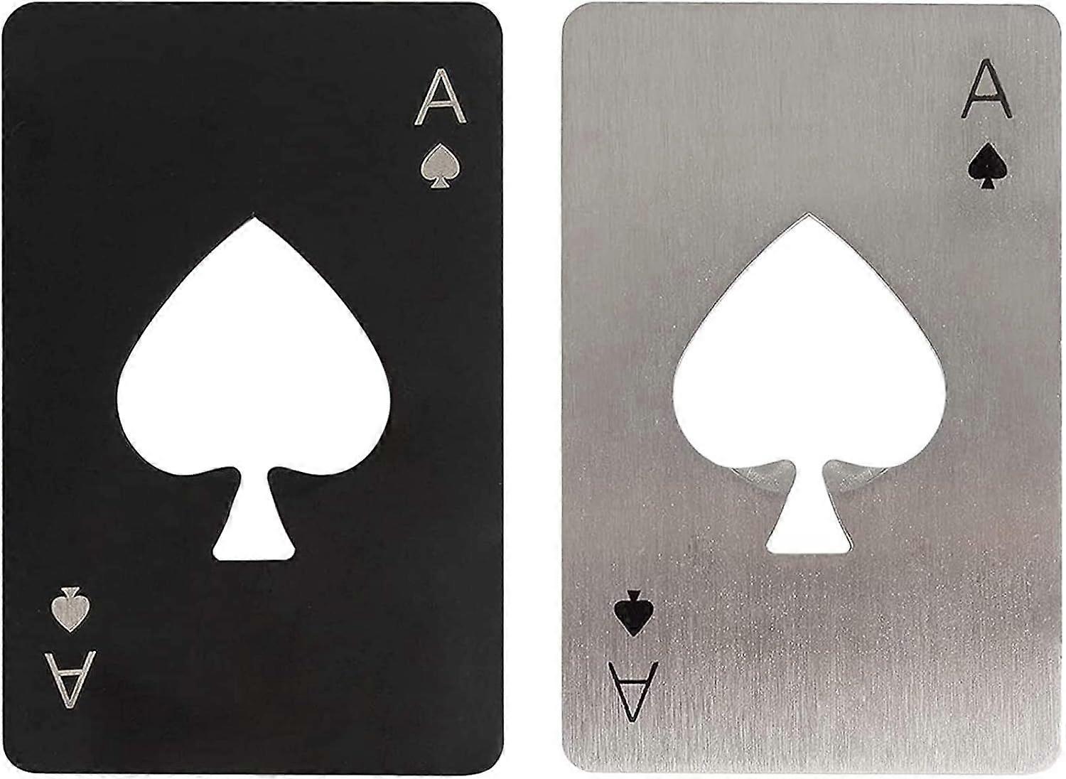 2 Pieces Poker Shape Beer Opener, credit card shape suitable for wallet size, Bottle Opener Bottle Opener Bottle Opener, Corkscrew Jar Opener get toge