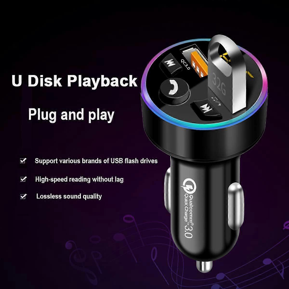 FM bluetooth transmitter, bluetooth player